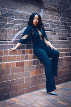 Load image into Gallery viewer, BLACK &amp; SHEER PANEL | JUMPSUIT - N LONGO 
