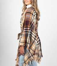 Load image into Gallery viewer, VIVICA PLAID CAPE | OUTERWEAR
